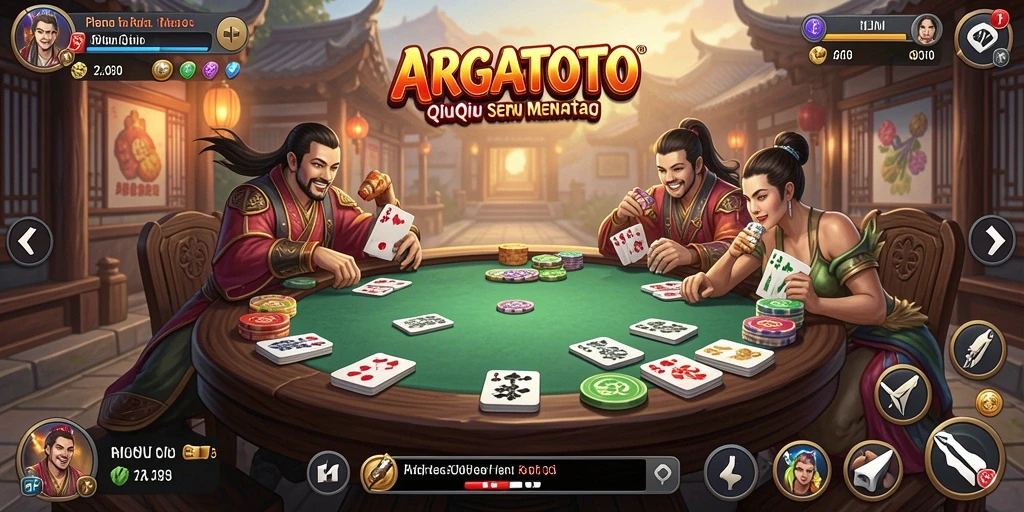 Tangkapan layar gameplay QiuQiu yang menarik di ARGATOTO.