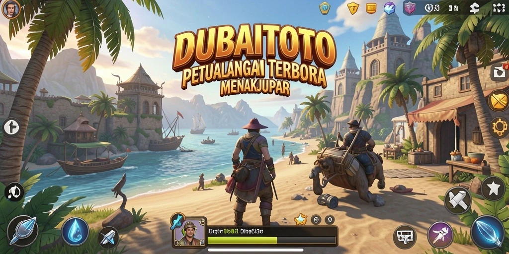 Gambaran gameplay DUBAITOTO dalam dunia terbuka yang luas.