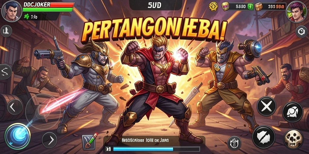 Tampilan gameplay IDCJOKER yang menampilkan pertarungan seru.