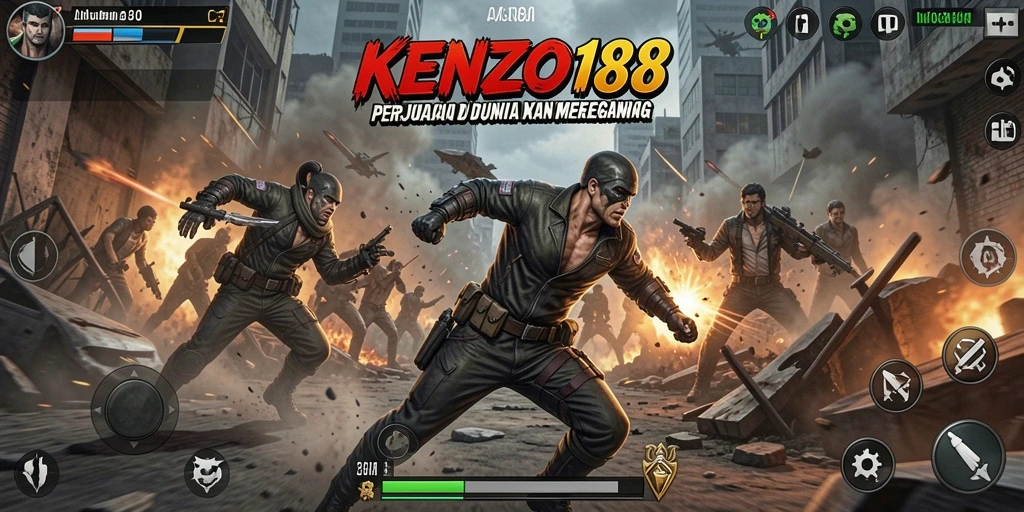 Tampilan menarik dari gameplay KENZO188 dengan pertempuran yang seru.