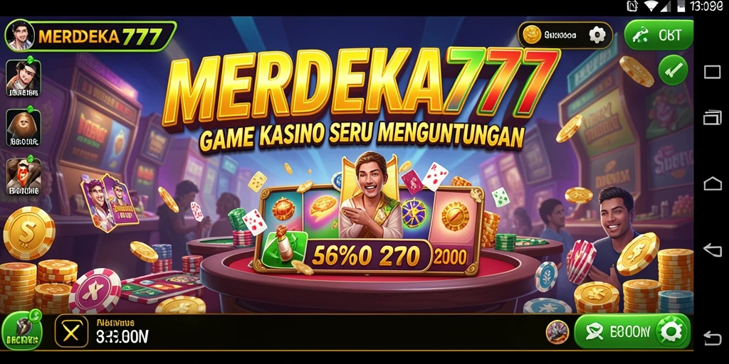 Tampilan menakjubkan dari gameplay kasino di MERDEKA777.