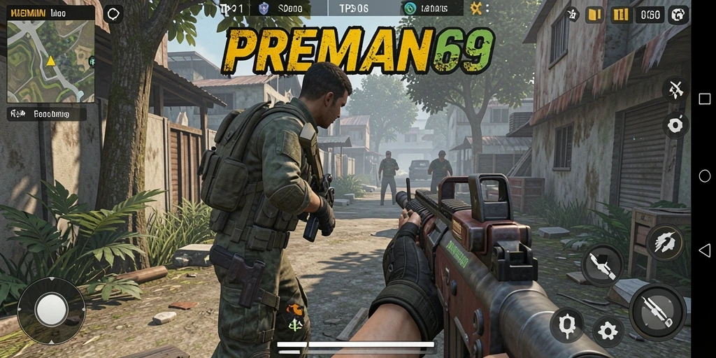 Tangkapan layar <strong>PREMAN69</strong> menampilkan aksi seru dalam pertempuran TPS.