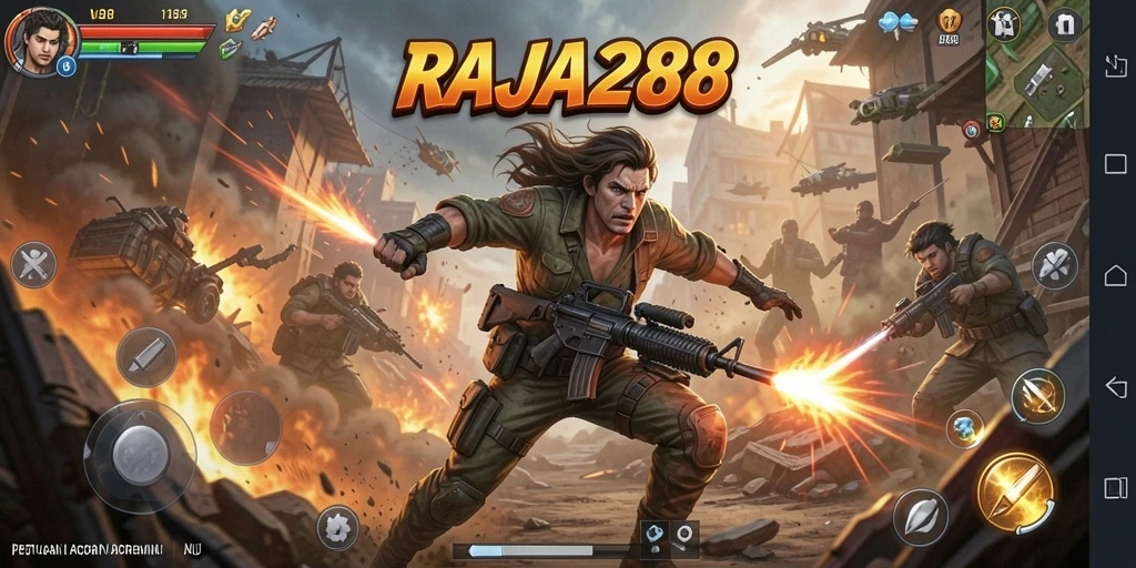 Tangkapan layar menampilkan aksi cepat dan seru dalam RAJA288.